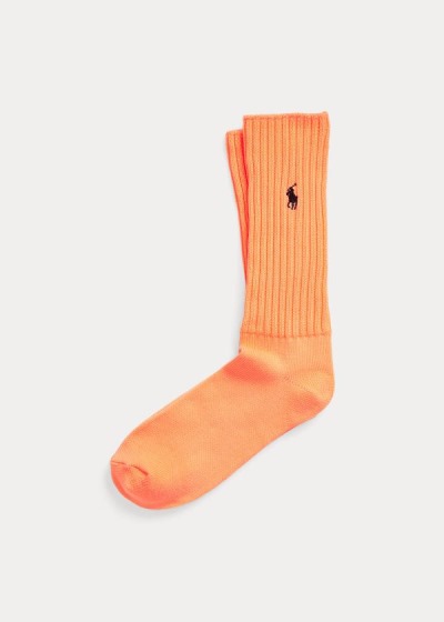 Calcetines Polo Ralph Lauren Hombre Naranjas Claro - Neon Slouchy Crew - HNUVF8934